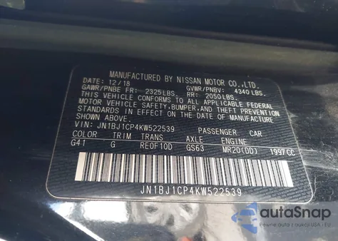 2019 Nissan Rogue Sport S from USA, damaged, VIN JN1BJ1CP4KW522539